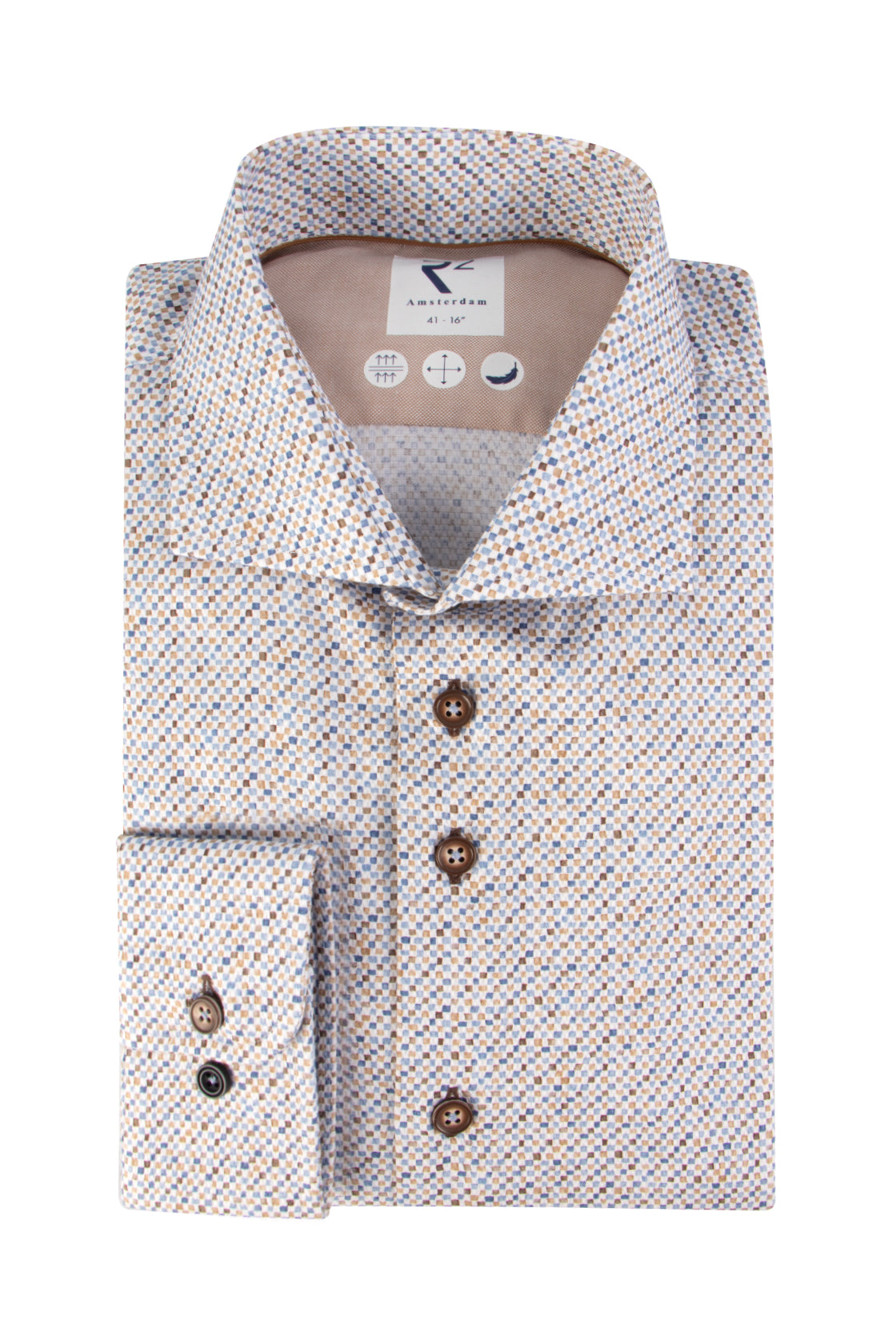 R2 Amsterdam Widespread Dobby Shirt Blue