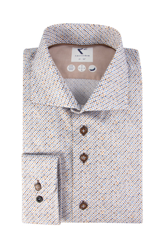 R2 Amsterdam Widespread Dobby Shirt Blue