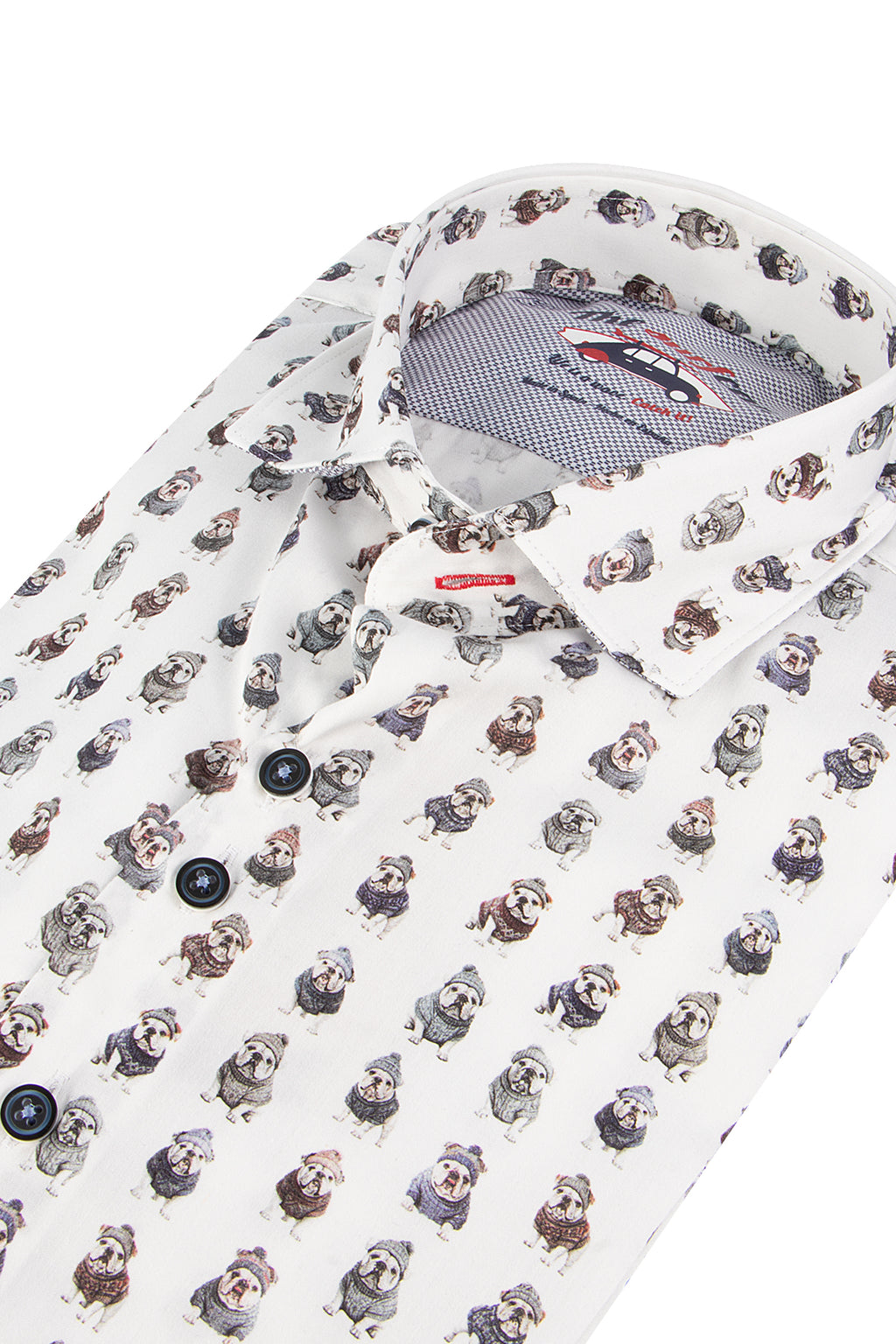 The Surf Car Bulldogs with Hats Shirt White