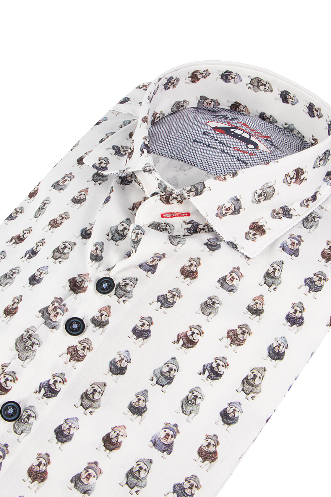 The Surf Car Bulldogs with Hats Shirt White
