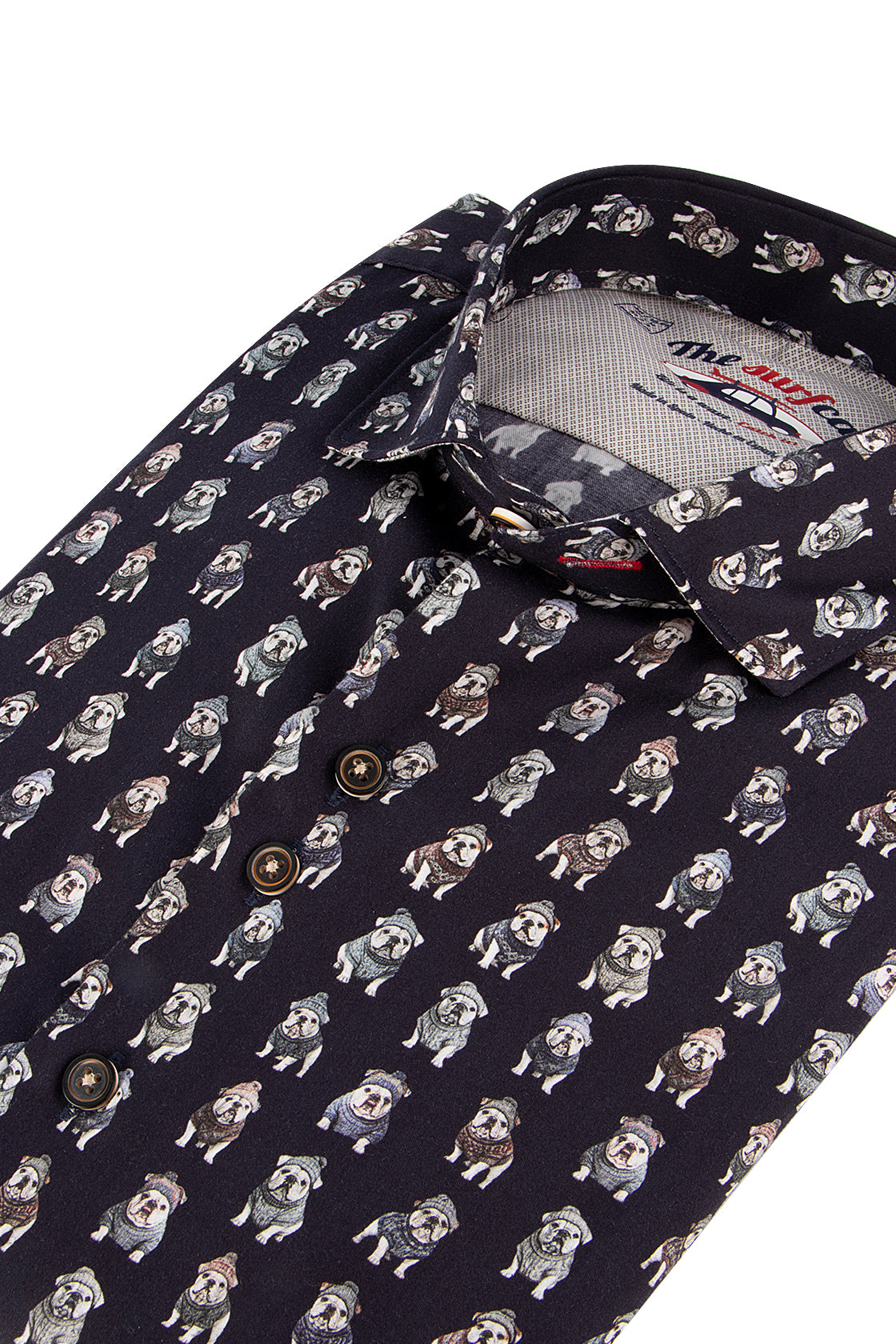 The Surf Car Bulldogs with Hats Shirt Navy