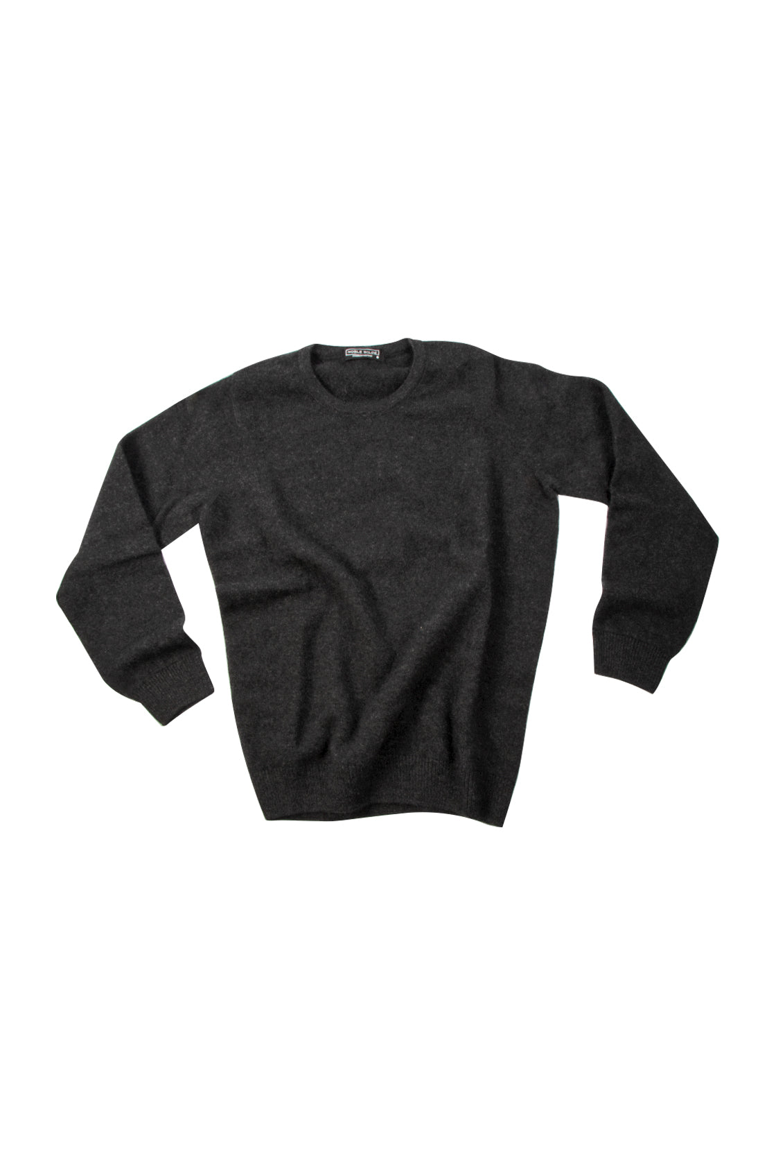 Noble Wilde Cambridge Possum/Merino/Silk Crew Sweater Charcoal