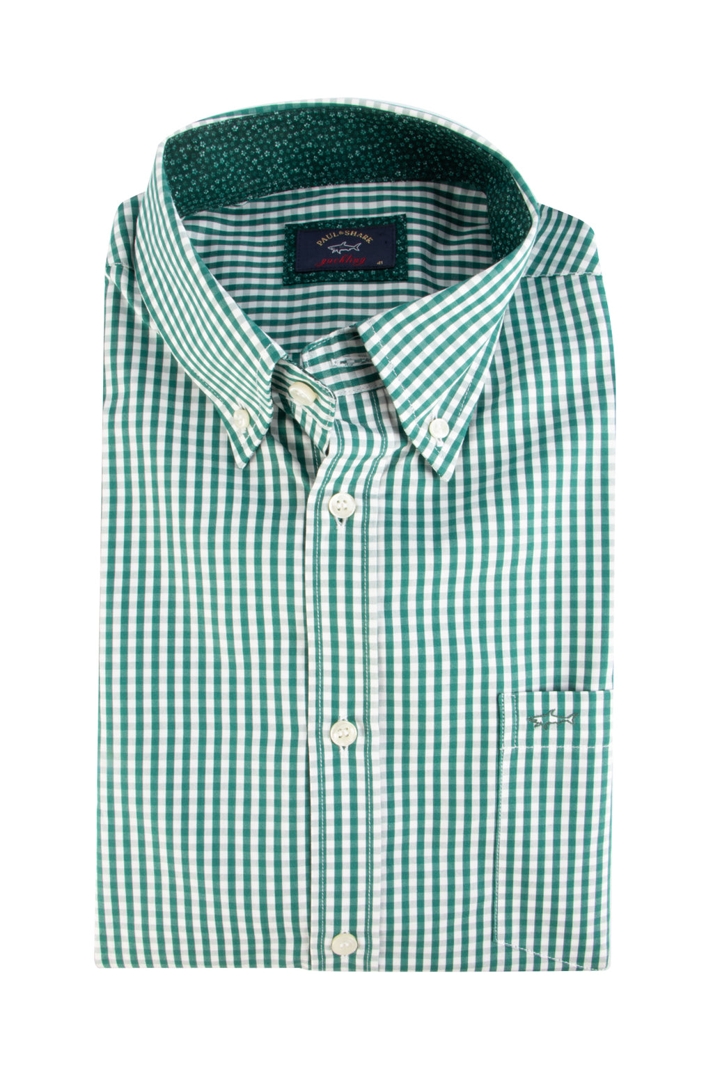 Paul & Shark LS Gingham Check Green