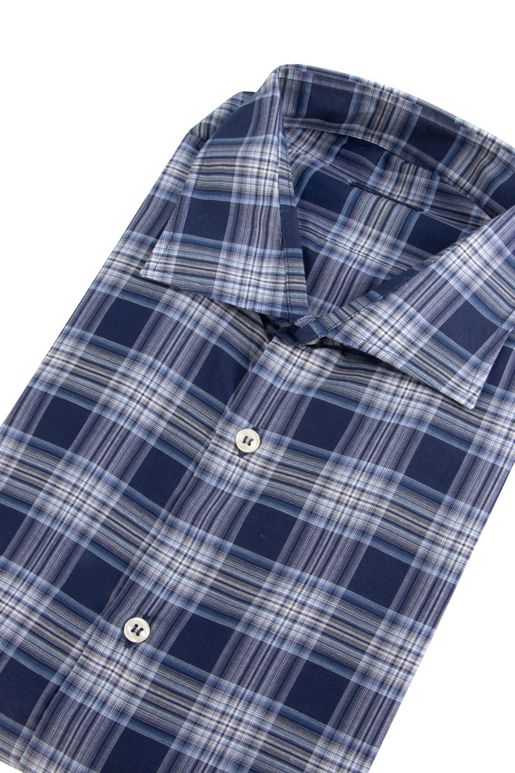Paul & Shark LS Check Navy/Sky