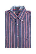 Paul & Shark LS Stripe Shirt Navy/Red/White
