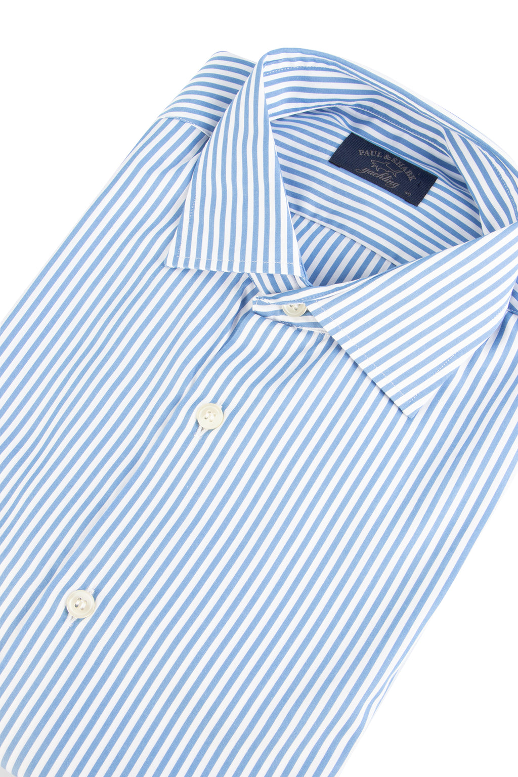 Paul & Shark LS Bengal Stripe Shirt Blue/White