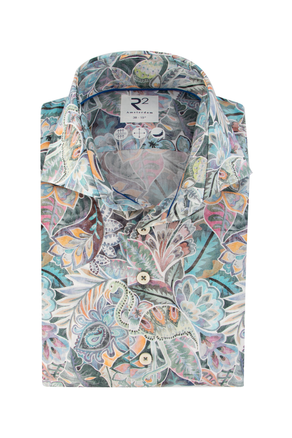 R2 Amsterdam Cotton LS Shirt Multicolour