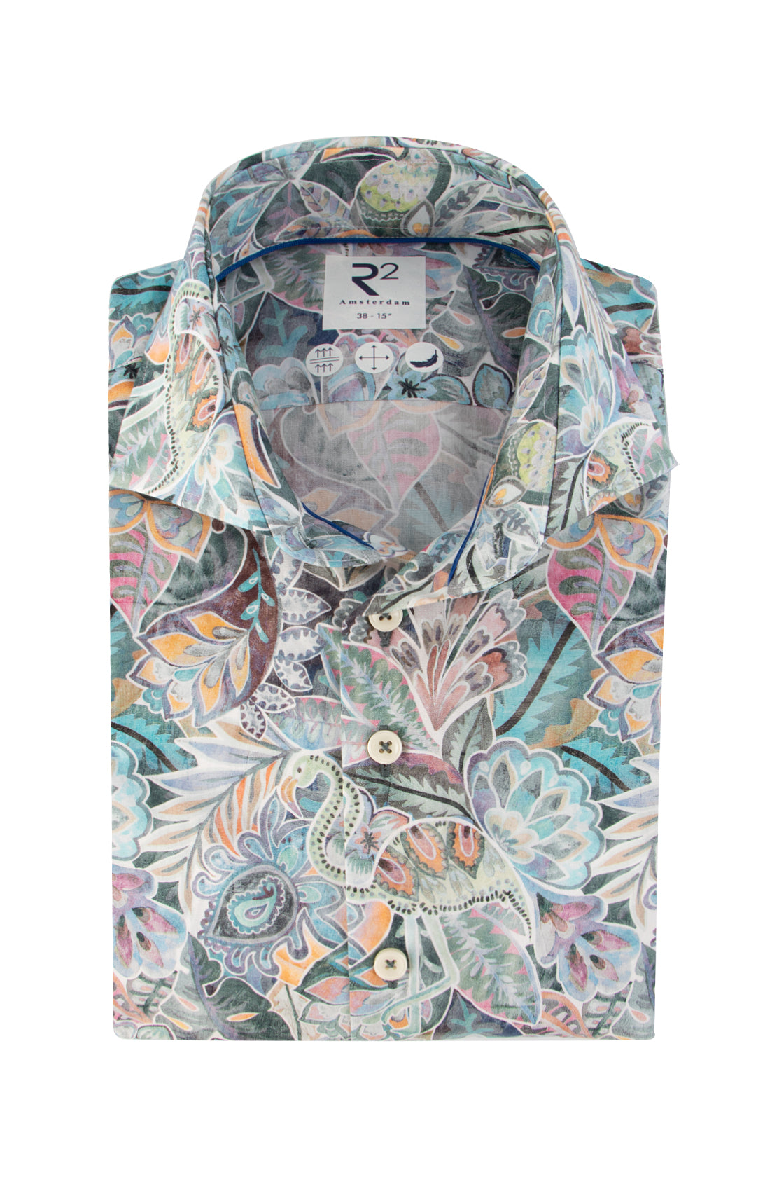 R2 Amsterdam Cotton LS Shirt Multicolour