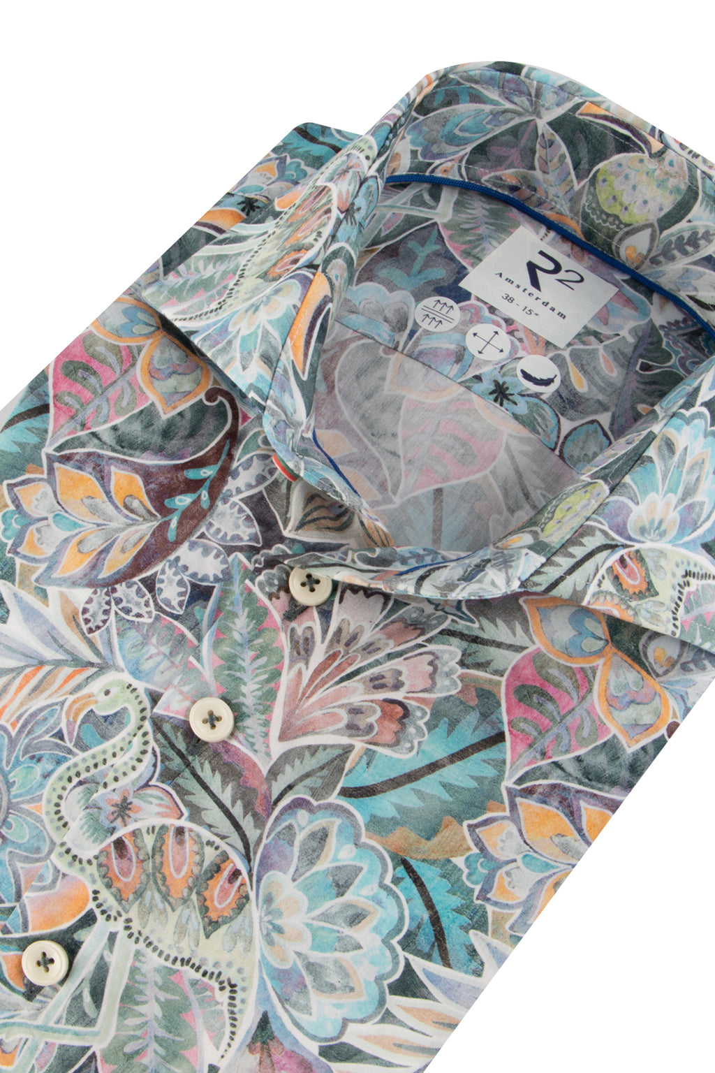 R2 Amsterdam Cotton LS Shirt Multicolour