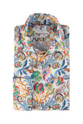 R2 Amsterdam Linen/Cotton LS Shirt Multicolour