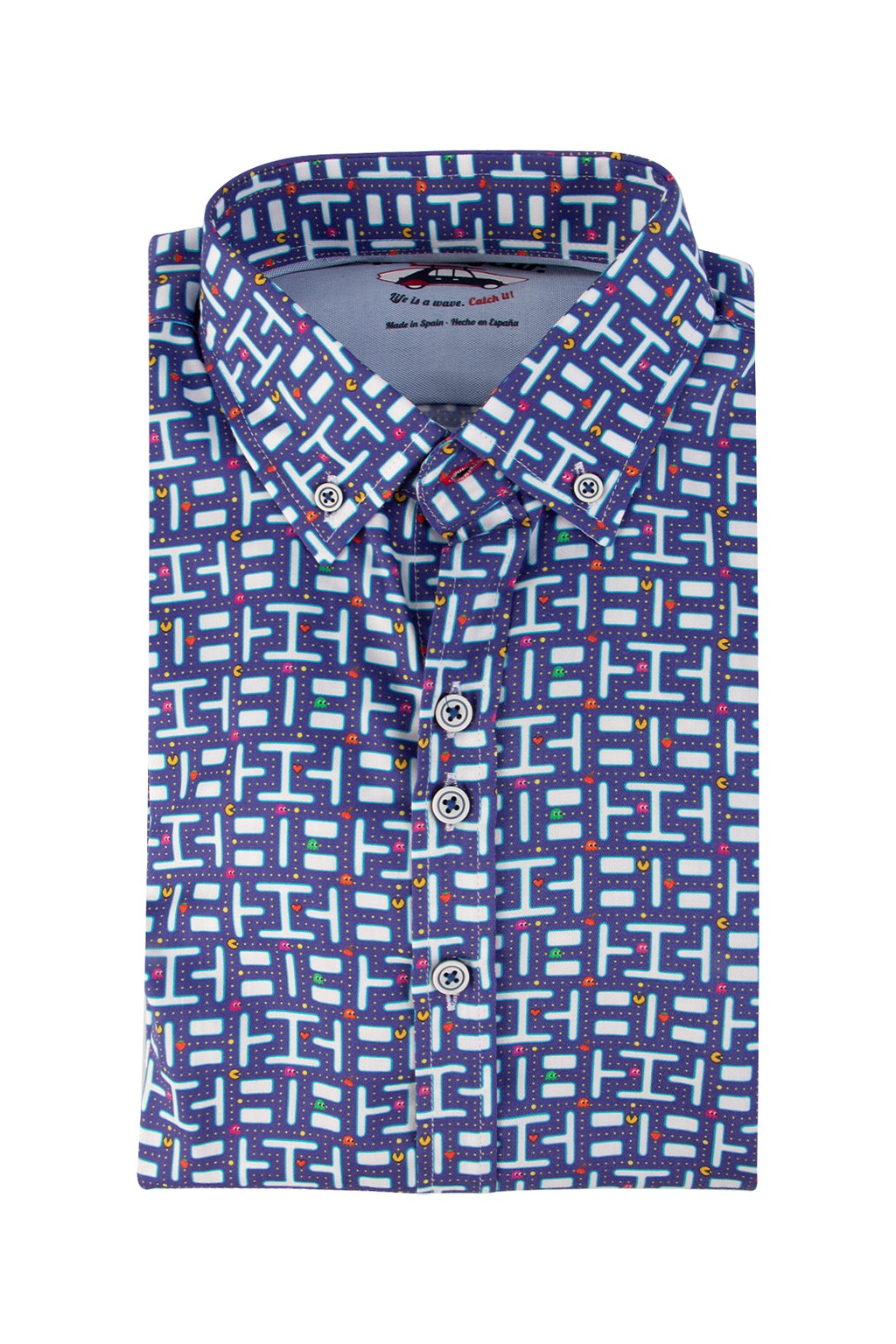The Surf Car SLisbo Digital Print LS Shirt Pac Man