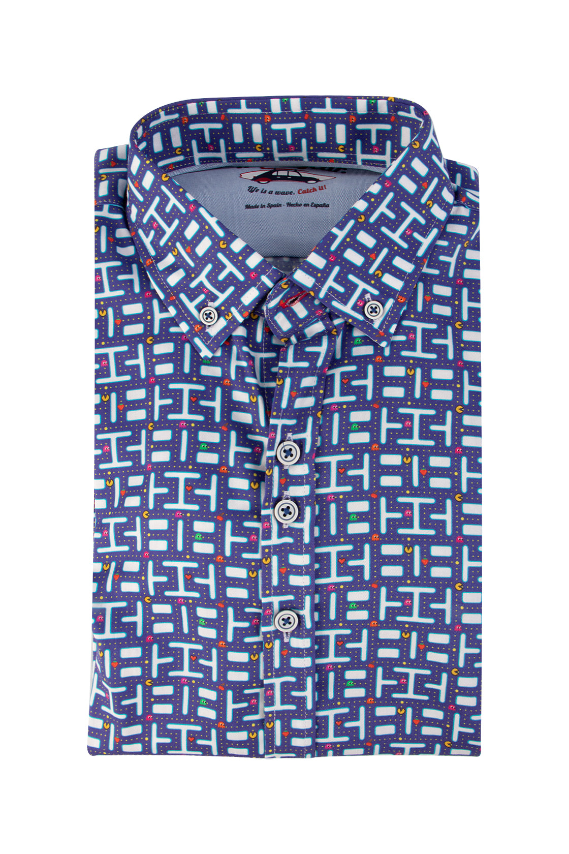 The Surf Car SLisbo Digital Print LS Shirt Pac Man
