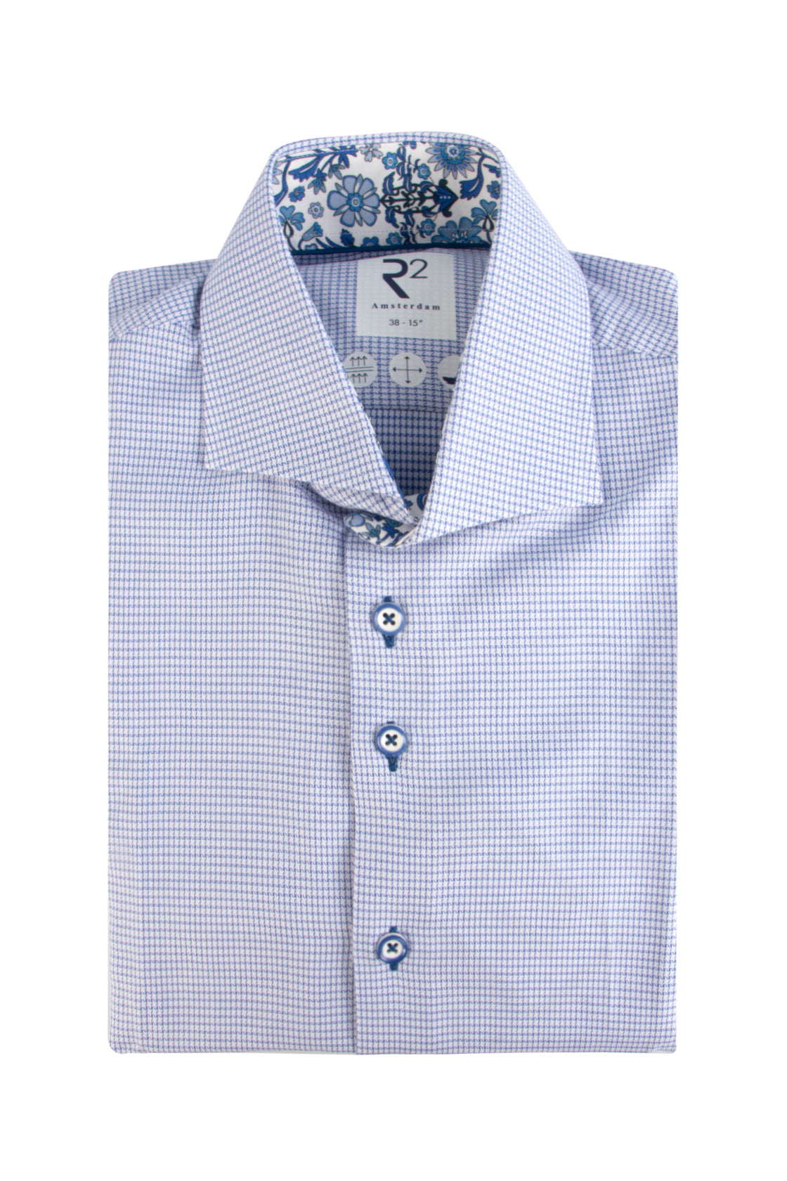 R2 Amsterdam Cotton LS Shirt Blue
