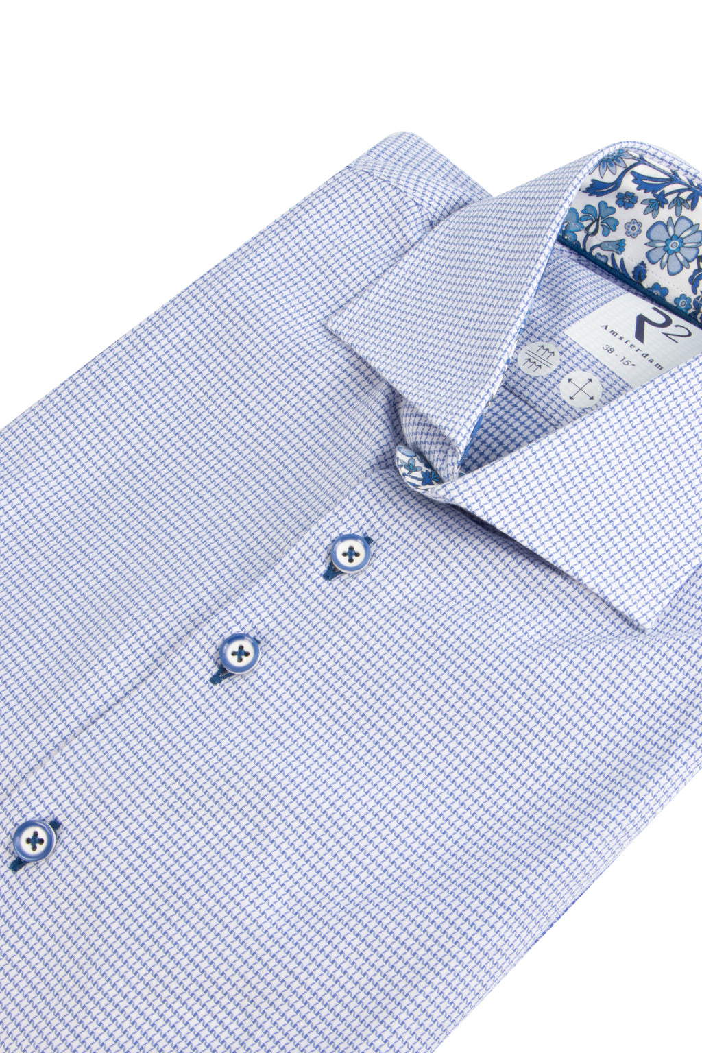 R2 Amsterdam Cotton LS Shirt Blue