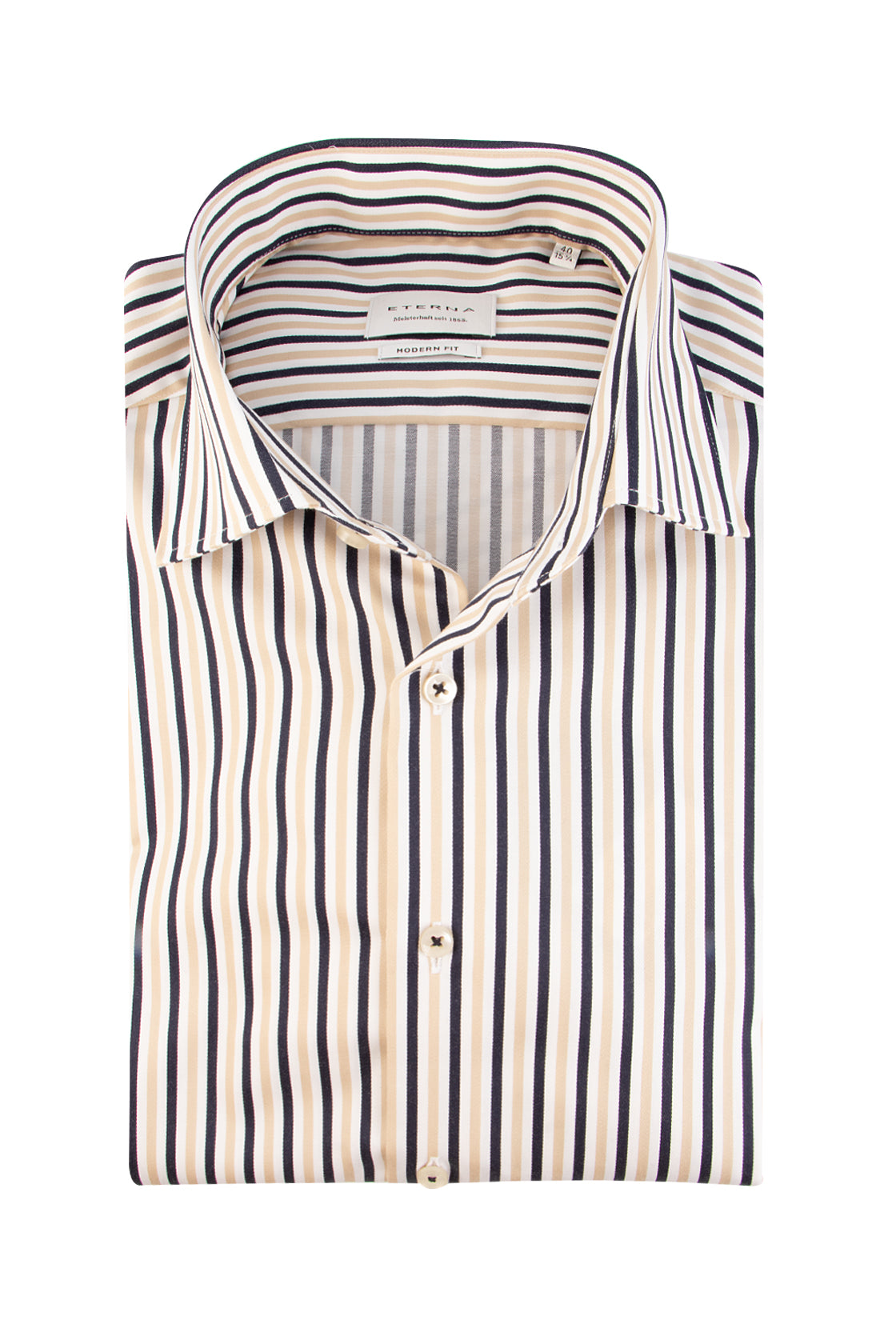 Eterna X18K Modern Fit Business Shirt Tan