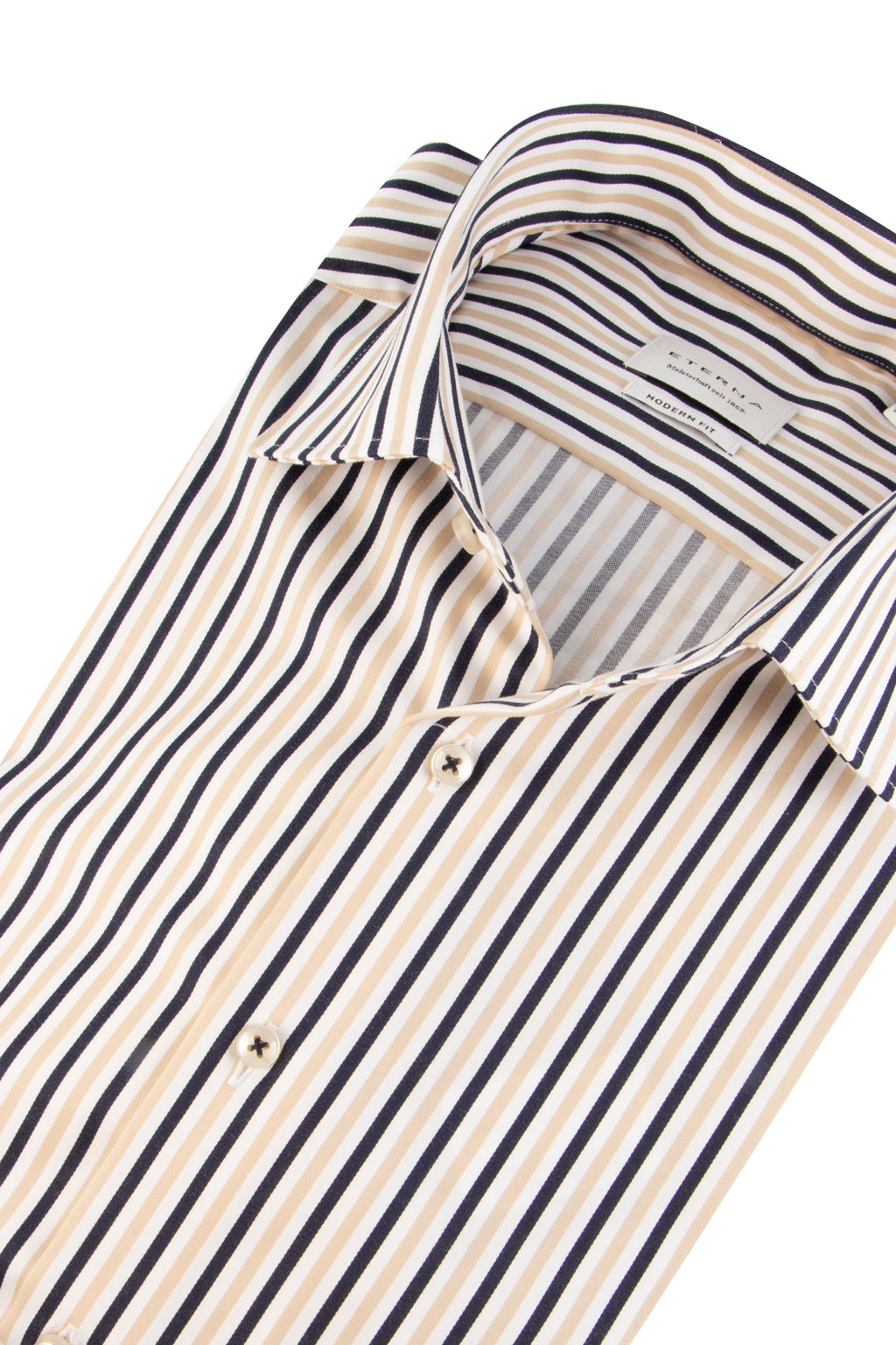 Eterna X18K Modern Fit Business Shirt Tan