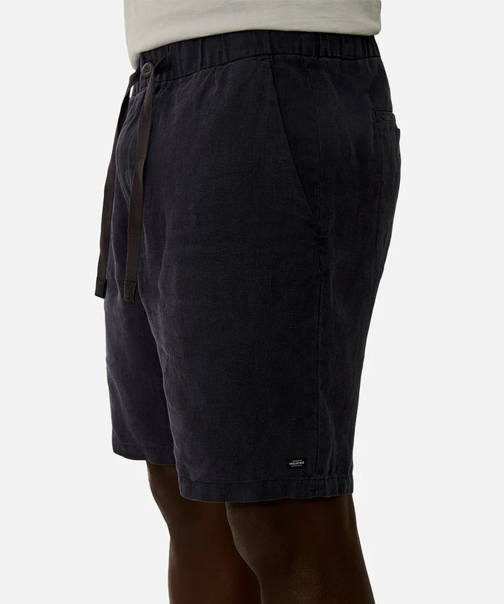 Industrie The Baller Linen Short Dk Navy