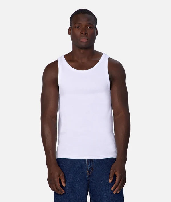 Industrie The Brando Ribbed Singlet White