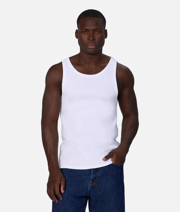 Industrie The Brando Ribbed Singlet White