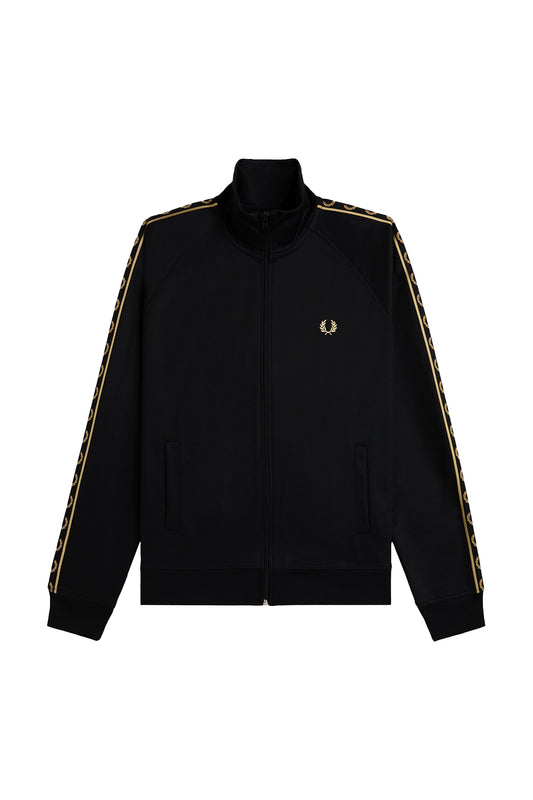 Fred Perry Contrast Tape Track Jacket Black/Champagne