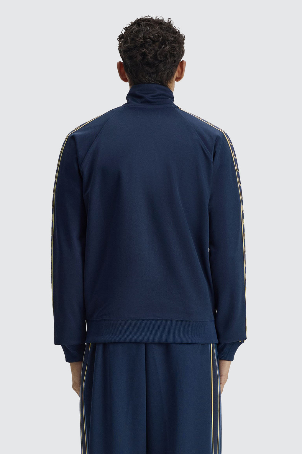 Fred Perry Contrast Tape Track Jacket Tennis Blue/Champagne
