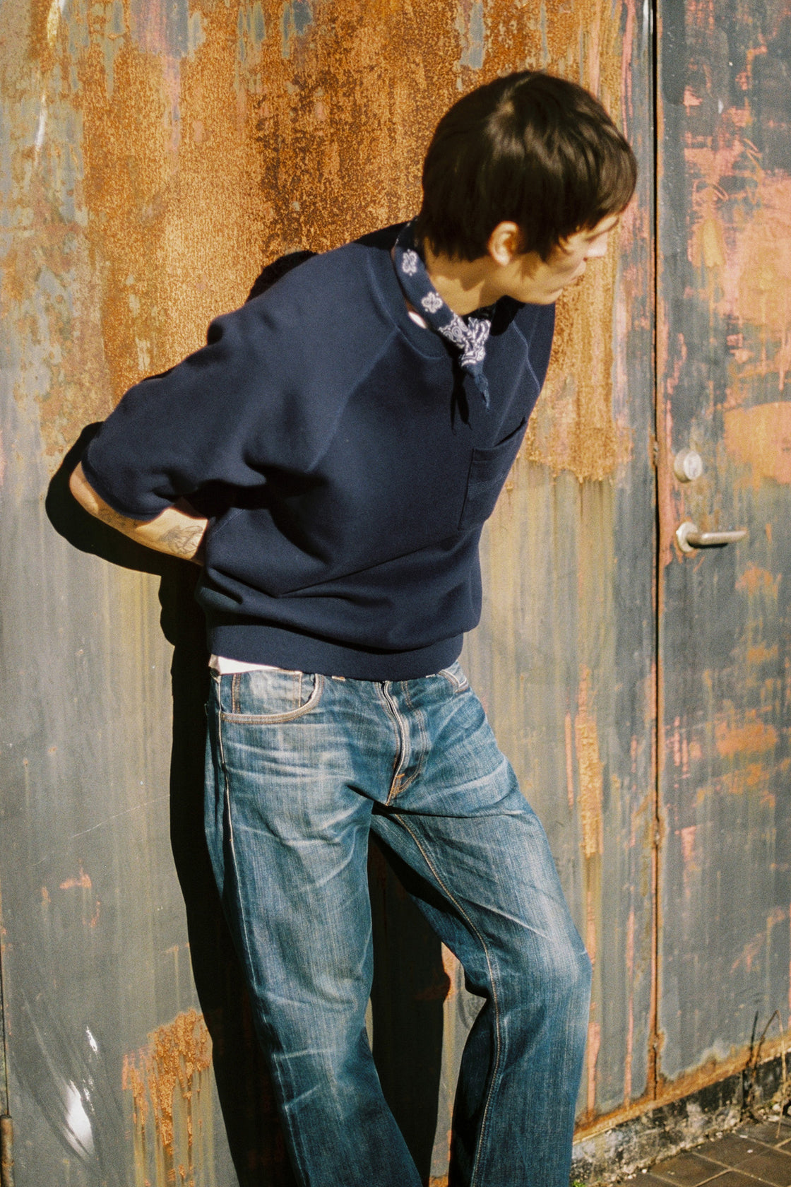 Nudie Jeans Kaj SS Sweatshirt Blueberry