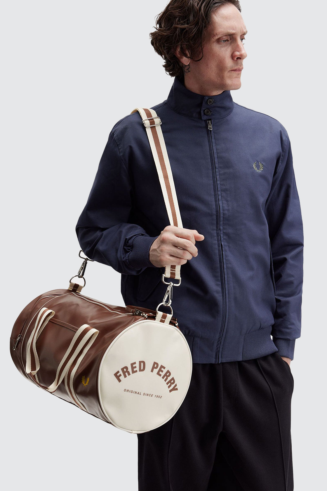 Fred Perry Classic Barrel Bag Tan/Ecru