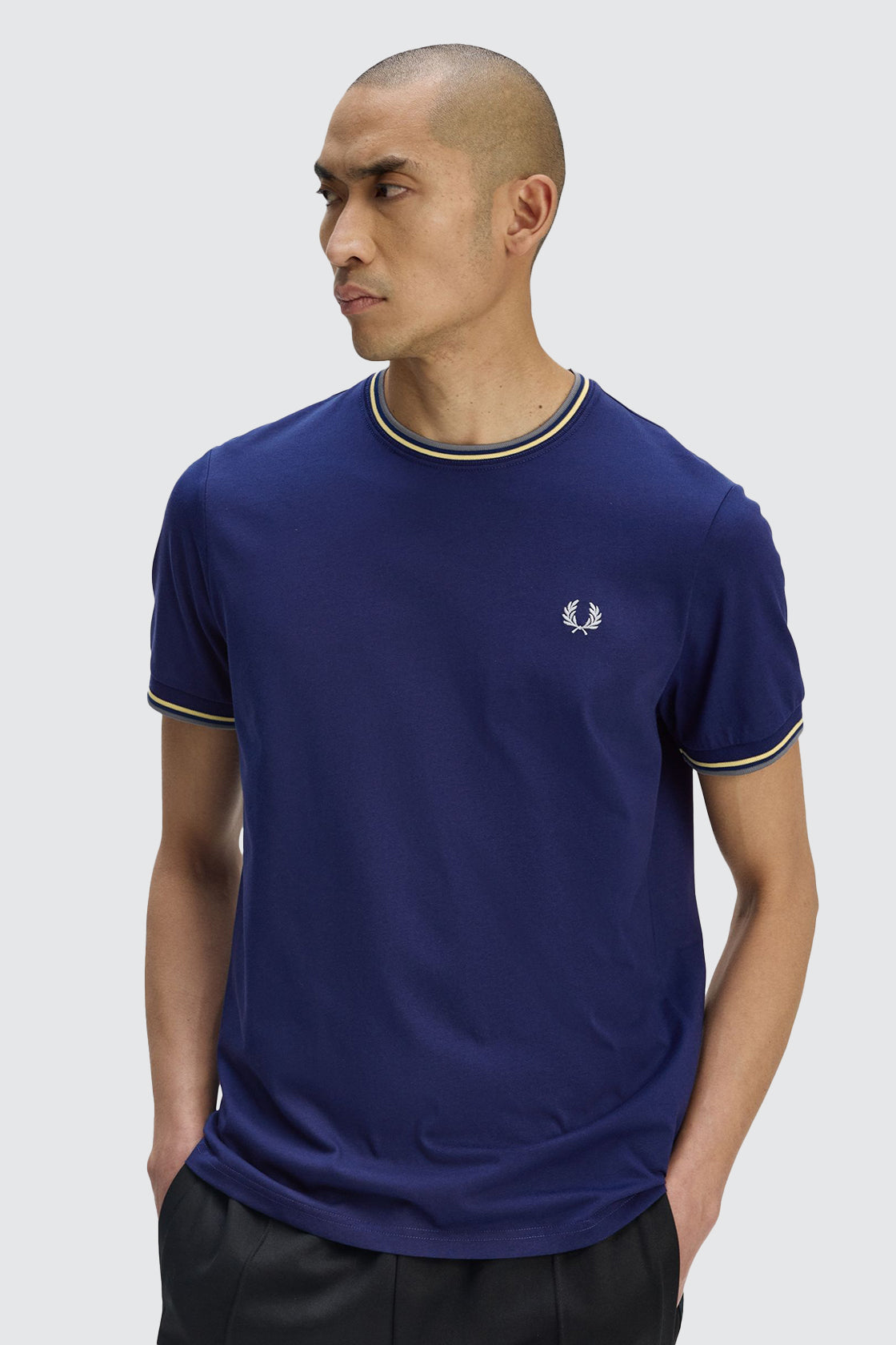 Fred Perry SS Twin Tipped Tee French Navy