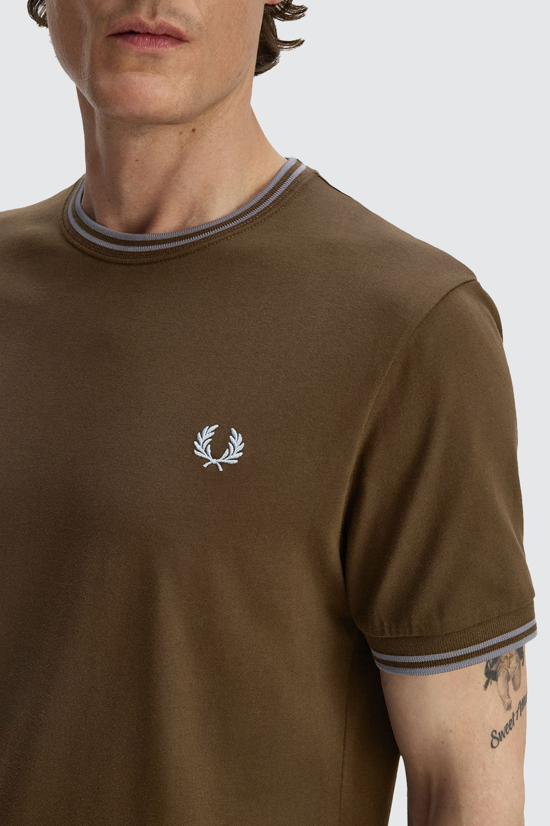 Fred Perry SS Twin Tipped Tee Tobacco