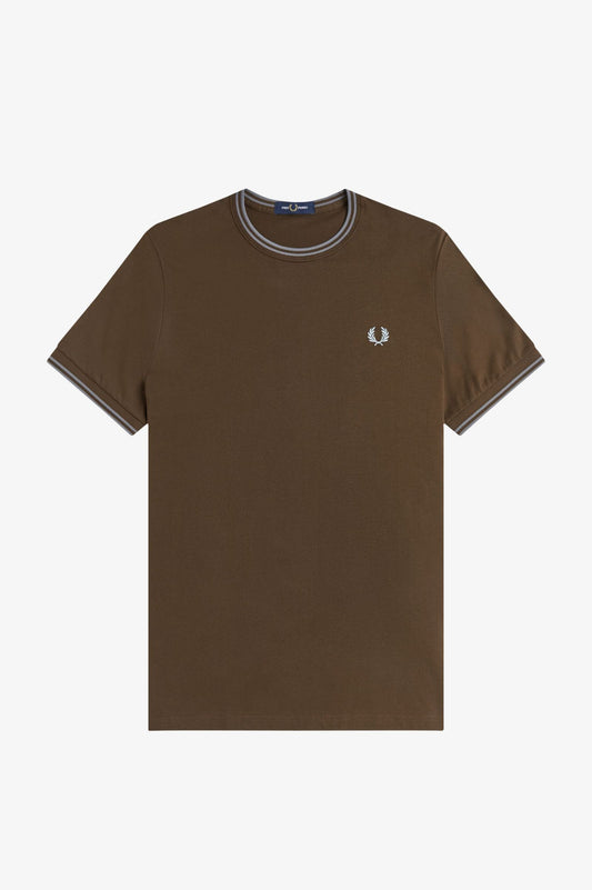Fred Perry SS Twin Tipped Tee Tobacco