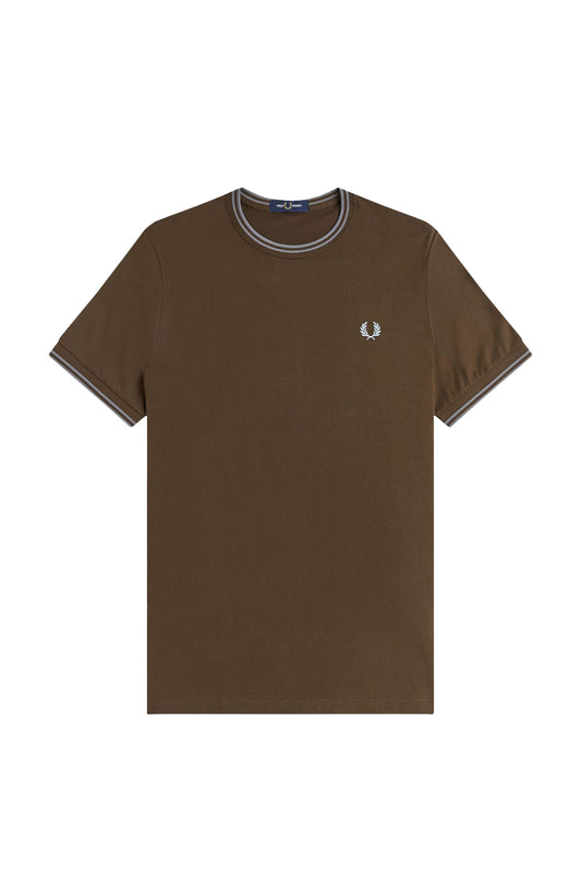 Fred Perry SS Twin Tipped Tee Tobacco