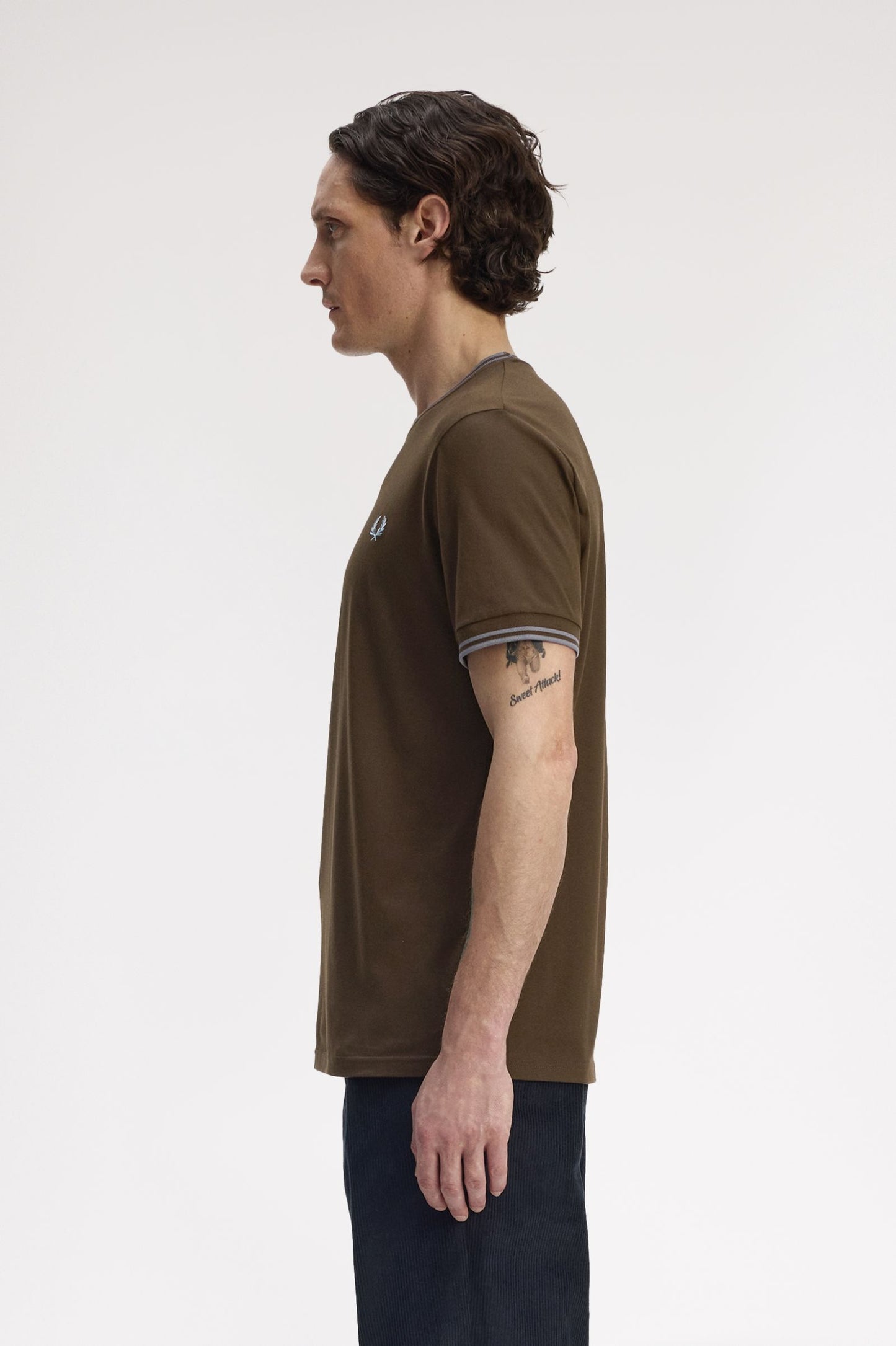 Fred Perry SS Twin Tipped Tee Tobacco