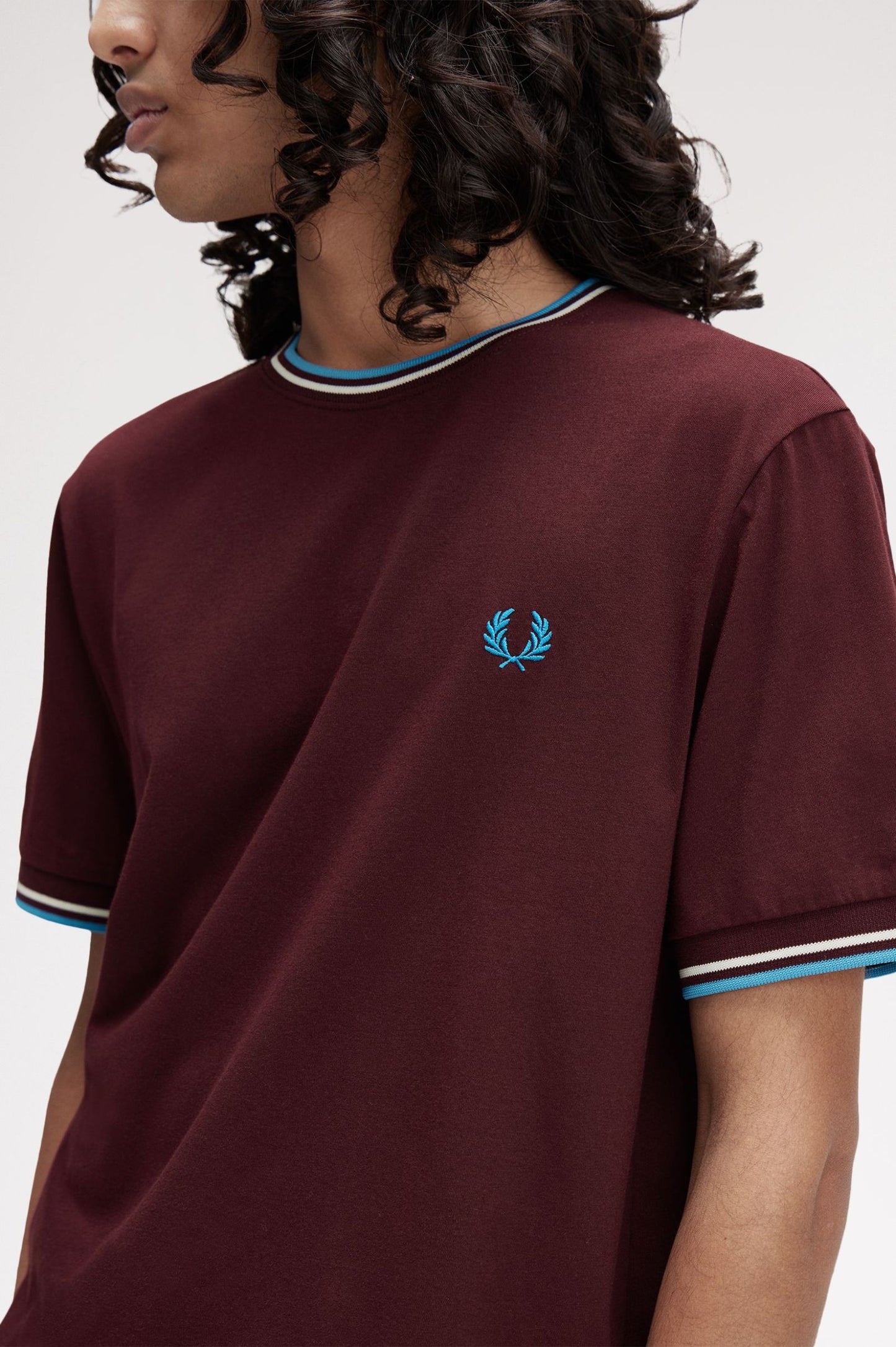 Fred Perry SS Twin Tipped Tee Oxblood