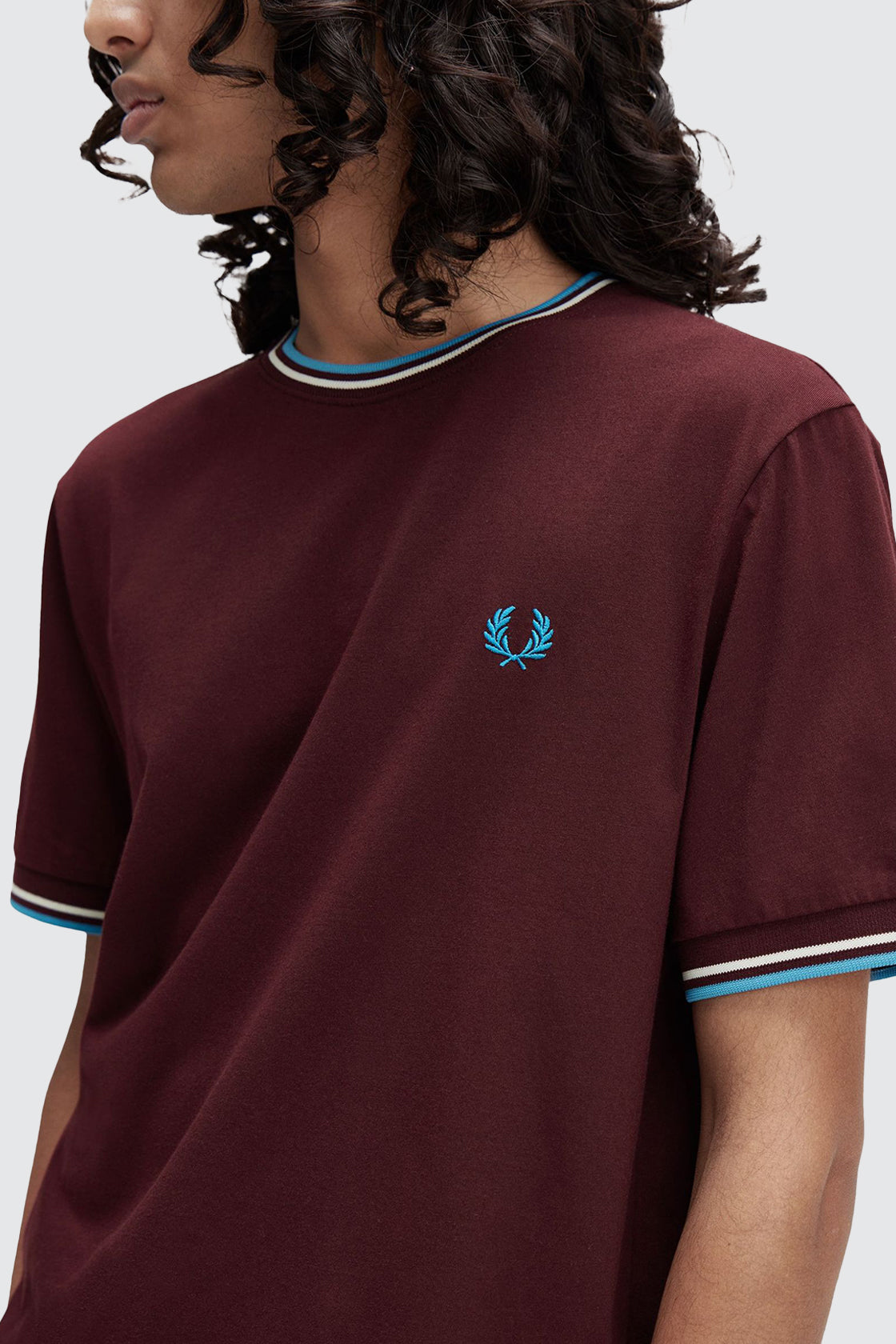 Fred Perry SS Twin Tipped Tee Oxblood