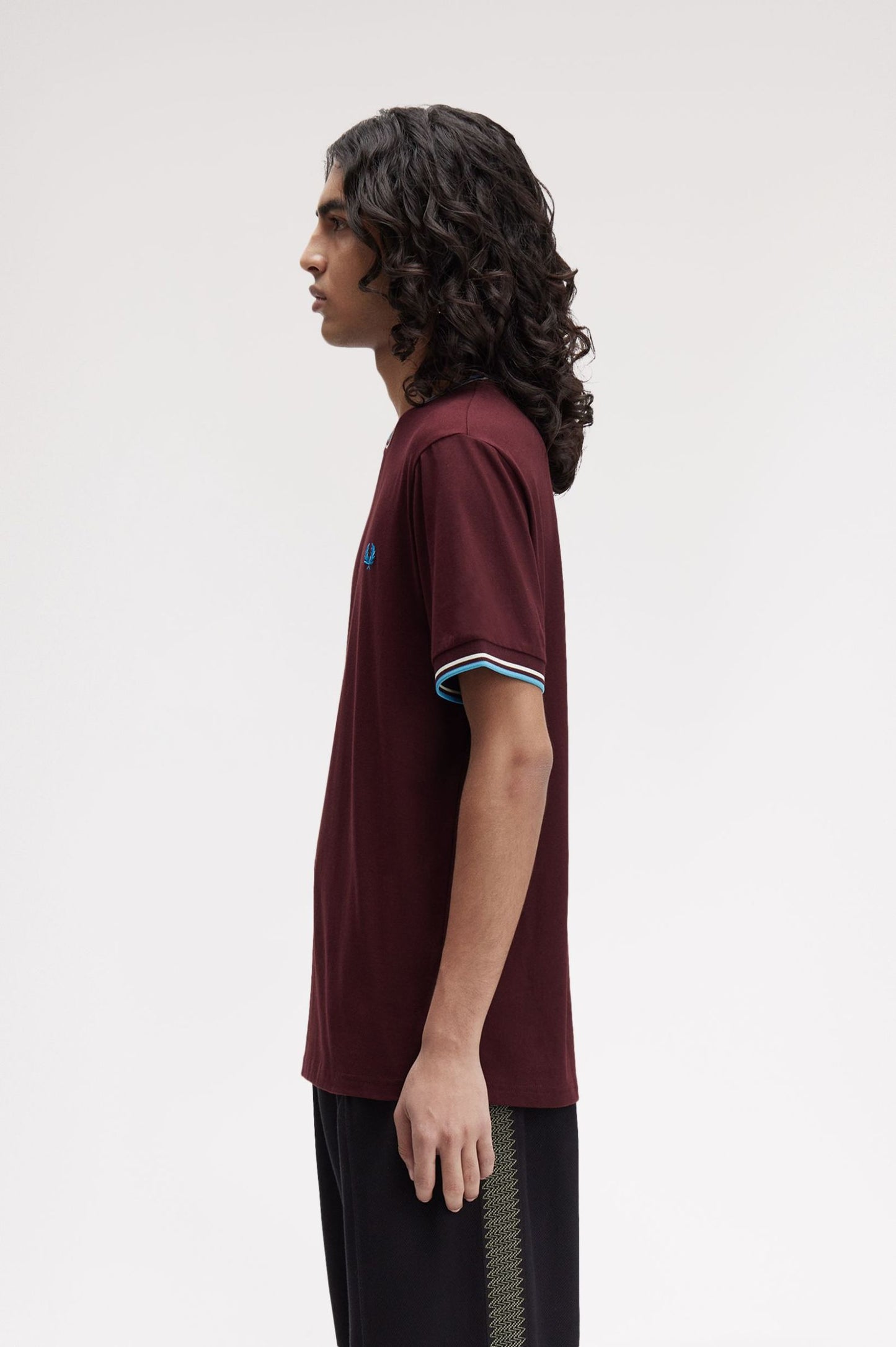 Fred Perry SS Twin Tipped Tee Oxblood