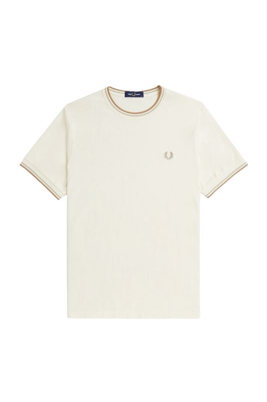 Fred Perry Twin Tipped SS Tee Ecru/Honeycomb