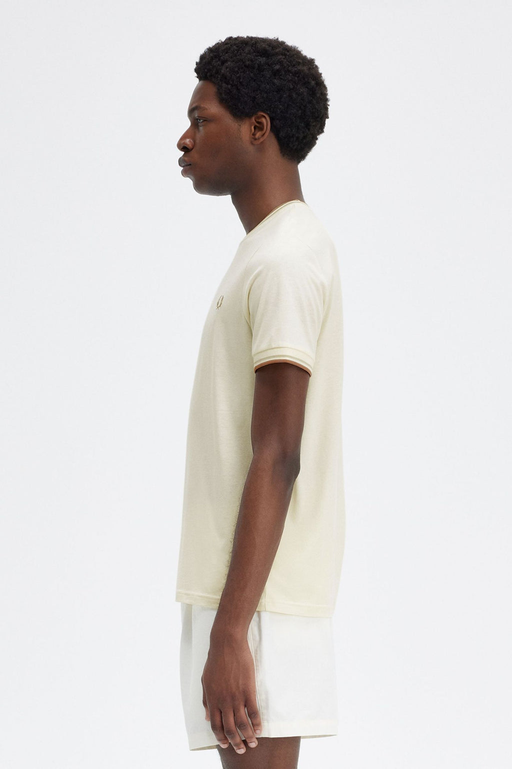 Fred Perry Twin Tipped SS Tee Ecru/Honeycomb