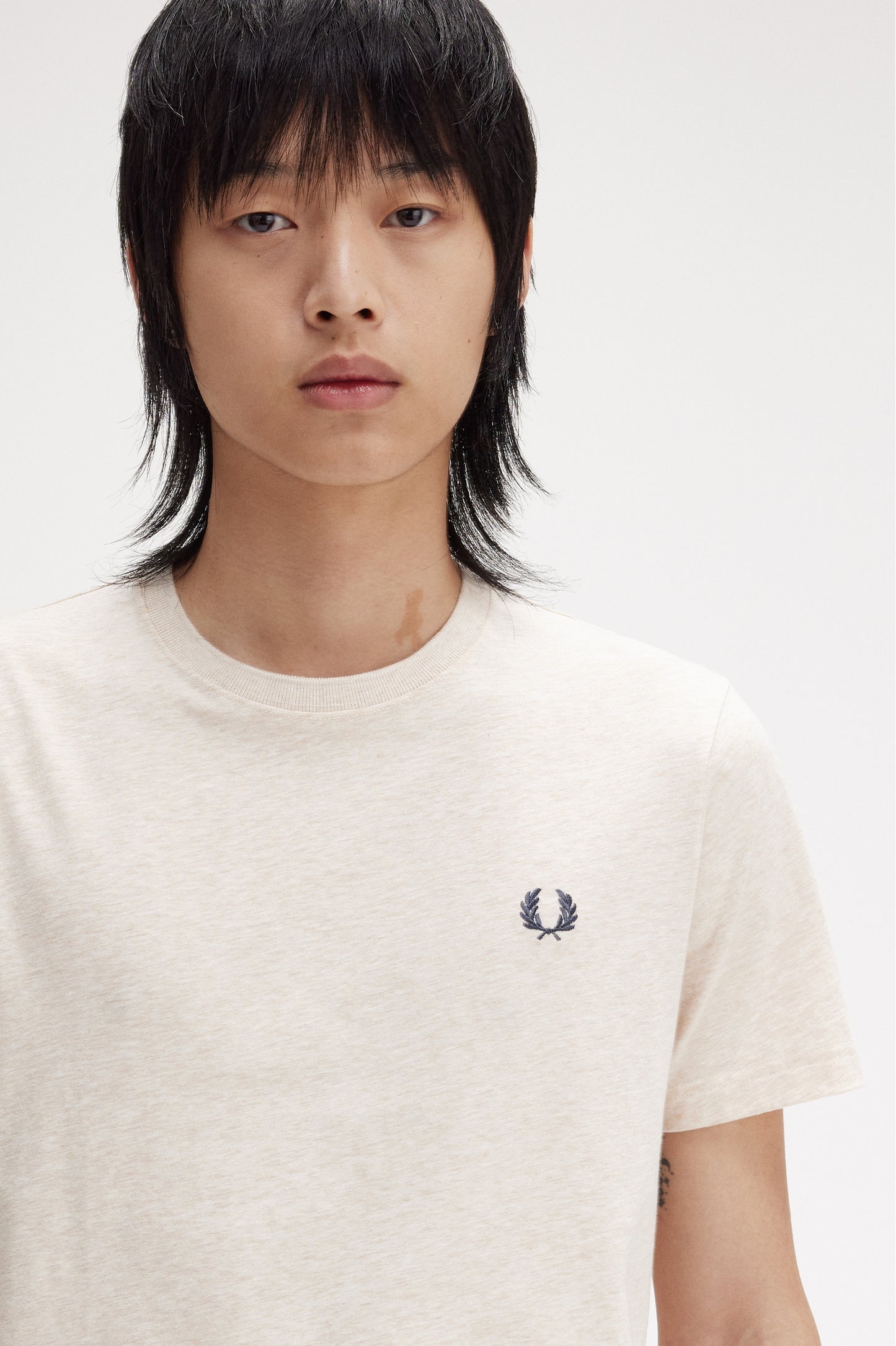 Fred Perry Plain CN T-Shirt Porridge/Grey