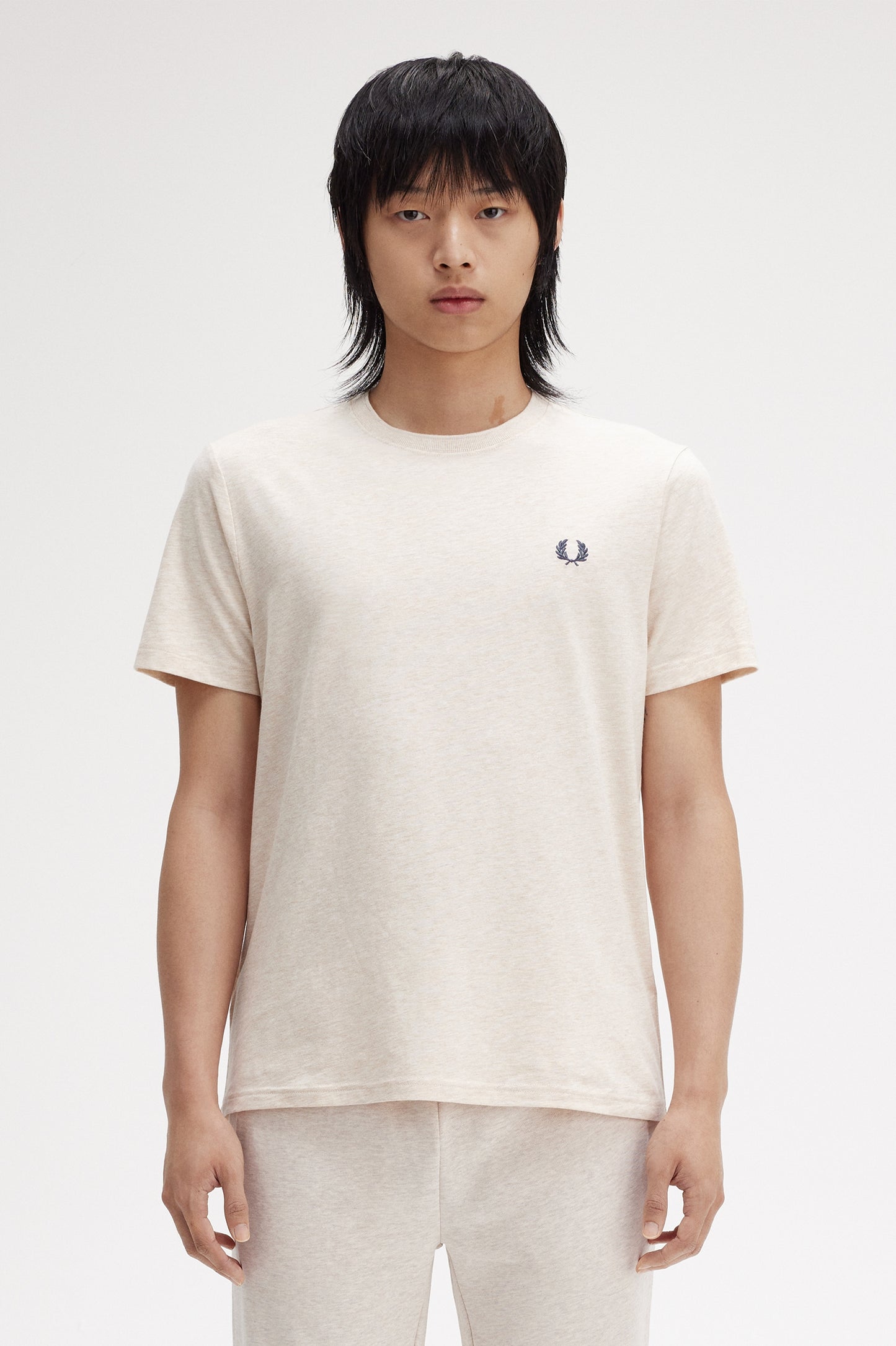 Fred Perry Plain CN T-Shirt Porridge/Grey