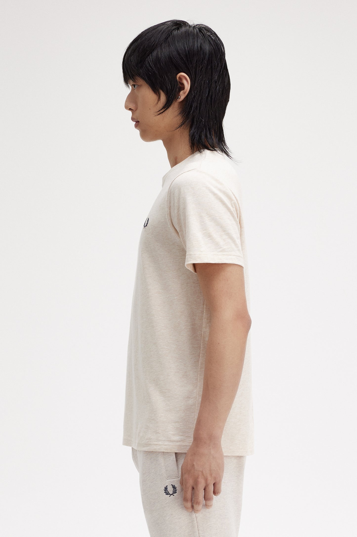 Fred Perry Plain CN T-Shirt Porridge/Grey