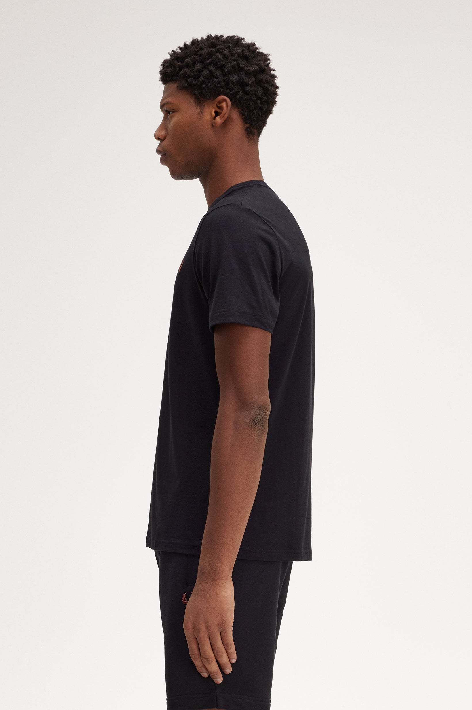 Fred Perry Plain CN T-Shirt Black/Brown