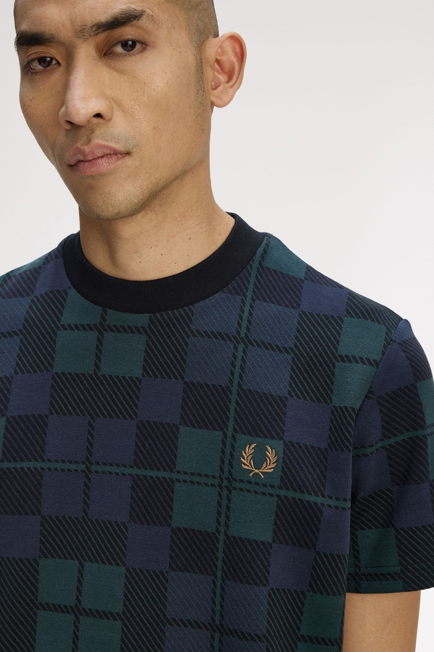 Fred Perry SS Jacquard Tee Black Watch