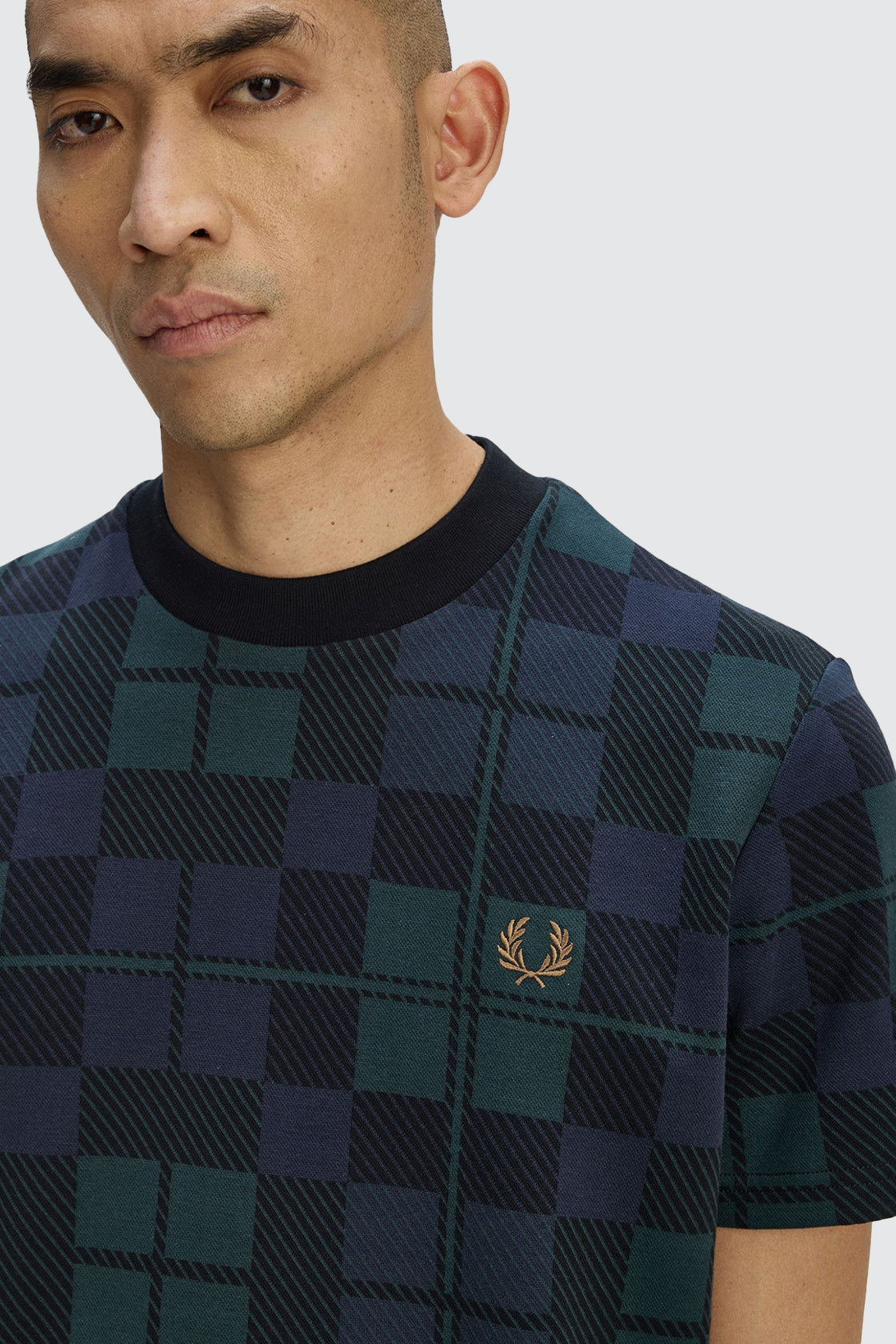 Fred Perry SS Jacquard Tee Black Watch