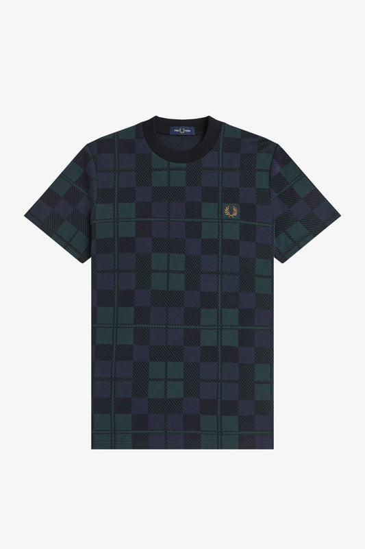 Fred Perry SS Jacquard Tee Black Watch