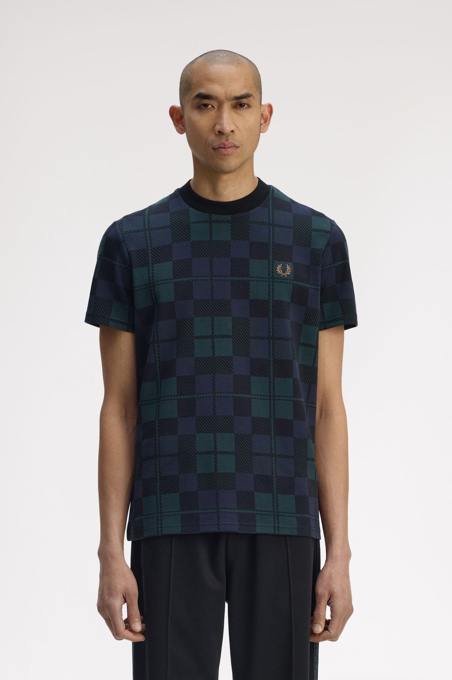 Fred Perry SS Jacquard Tee Black Watch