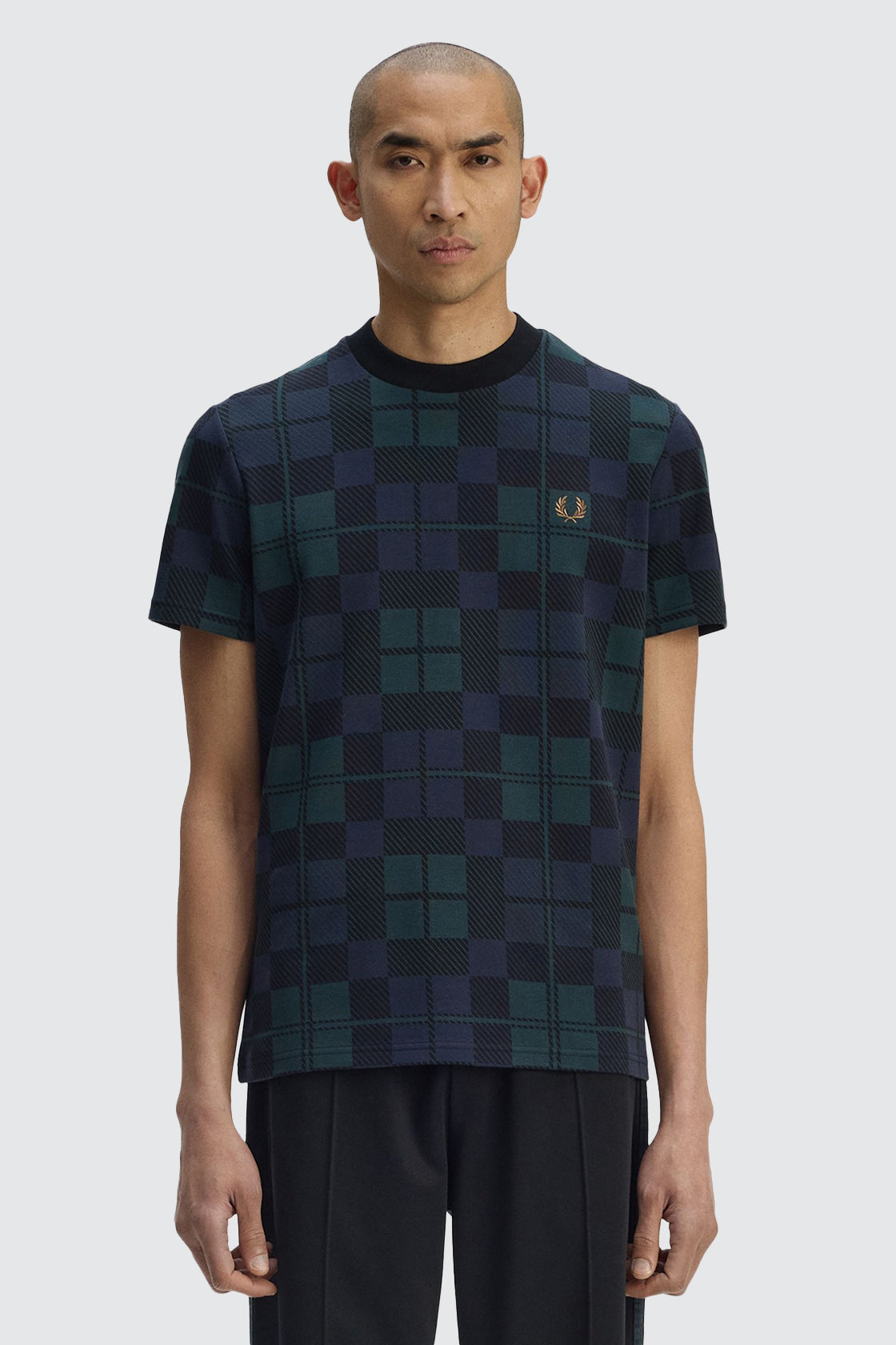 Fred Perry SS Jacquard Tee Black Watch