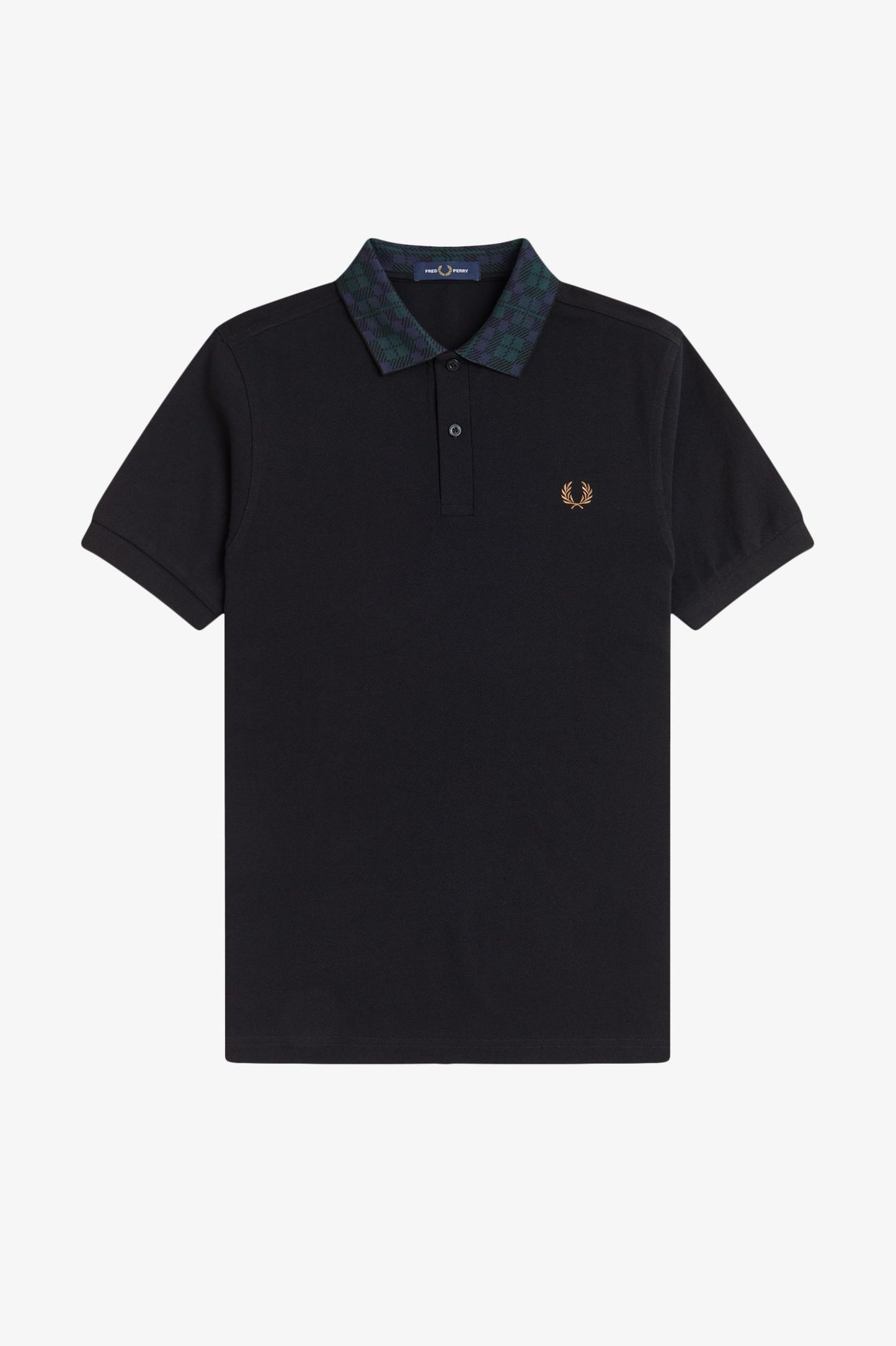Fred Perry SS Jacquard Polo Black