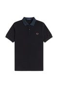 Fred Perry SS Jacquard Polo Black