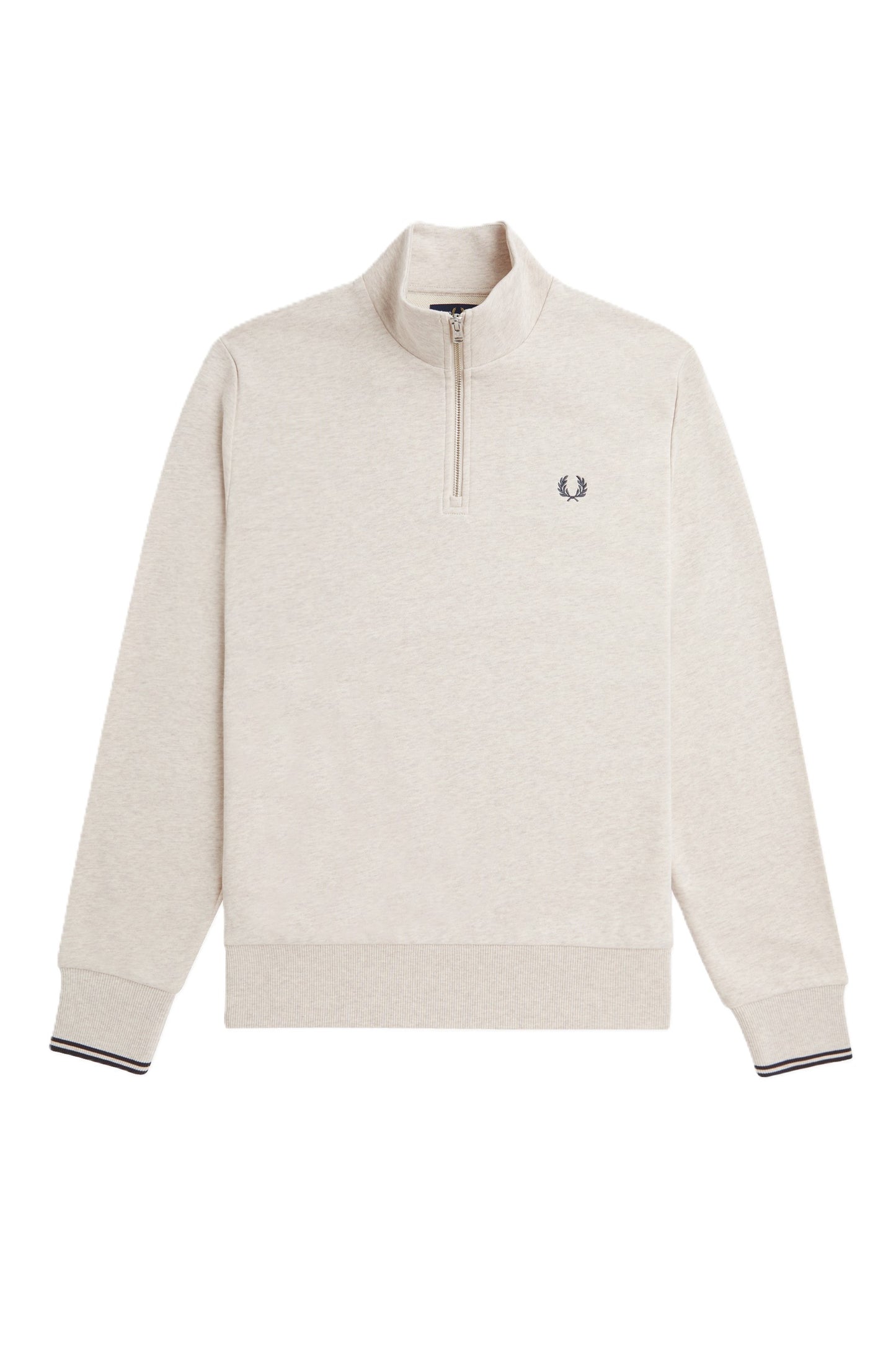 Fred Perry Half Zip Sweat Porridge/Grey