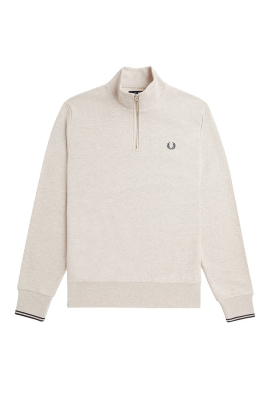 Fred Perry Half Zip Sweat Porridge/Grey